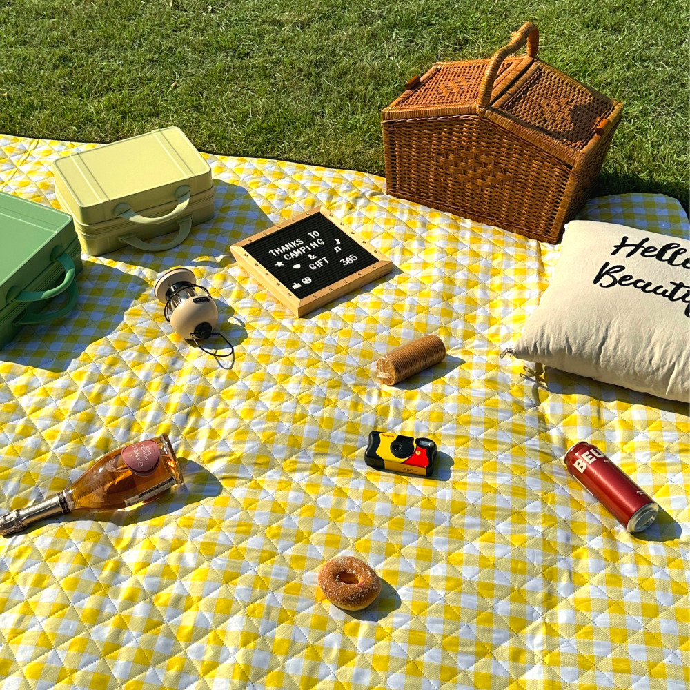 솜솜라이크 양면방수 피크닉매트 실물 사진