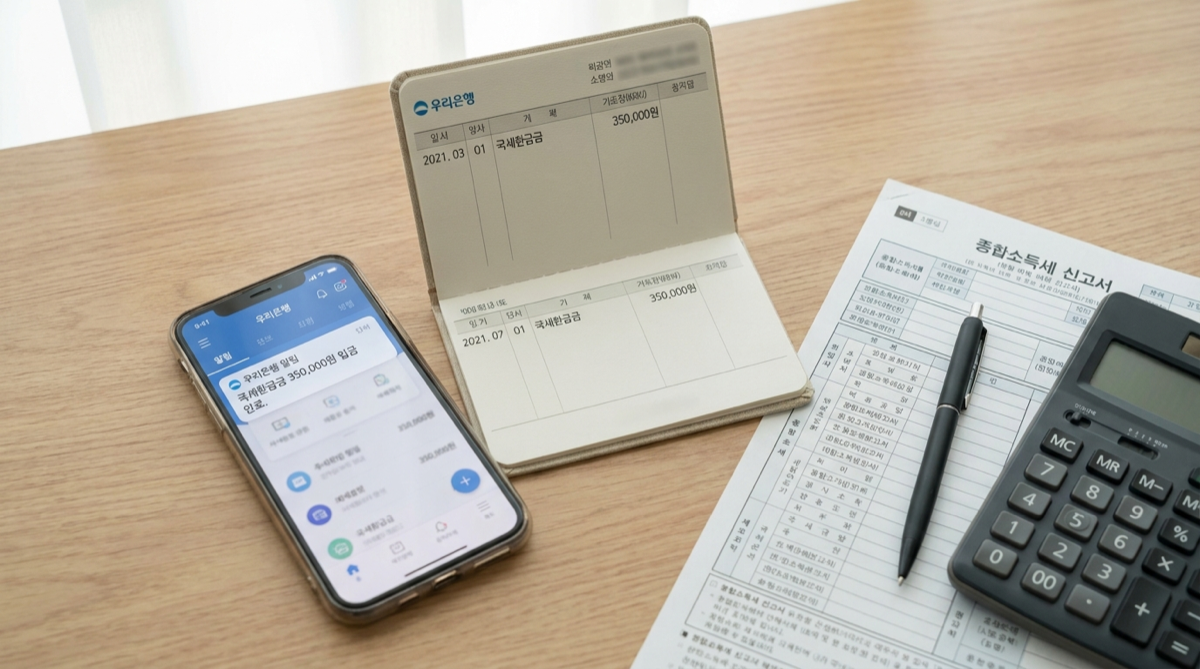 국세청 종합소득세 신고서 계산기 환급