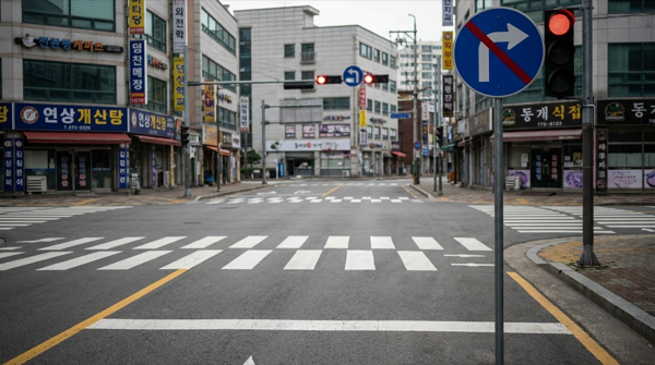 우회전 단속 도로 표지판 거리