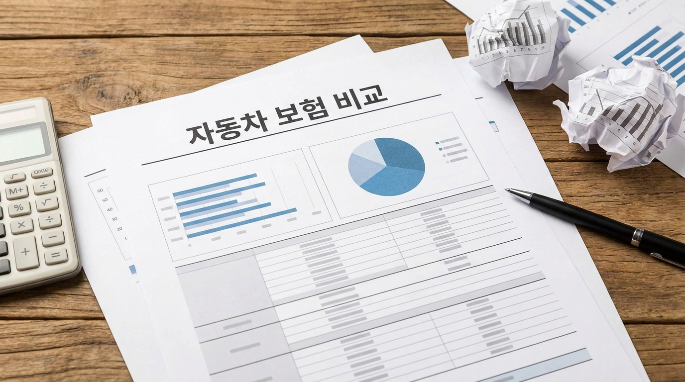 자동차보험 비교 서류 계산기 차트