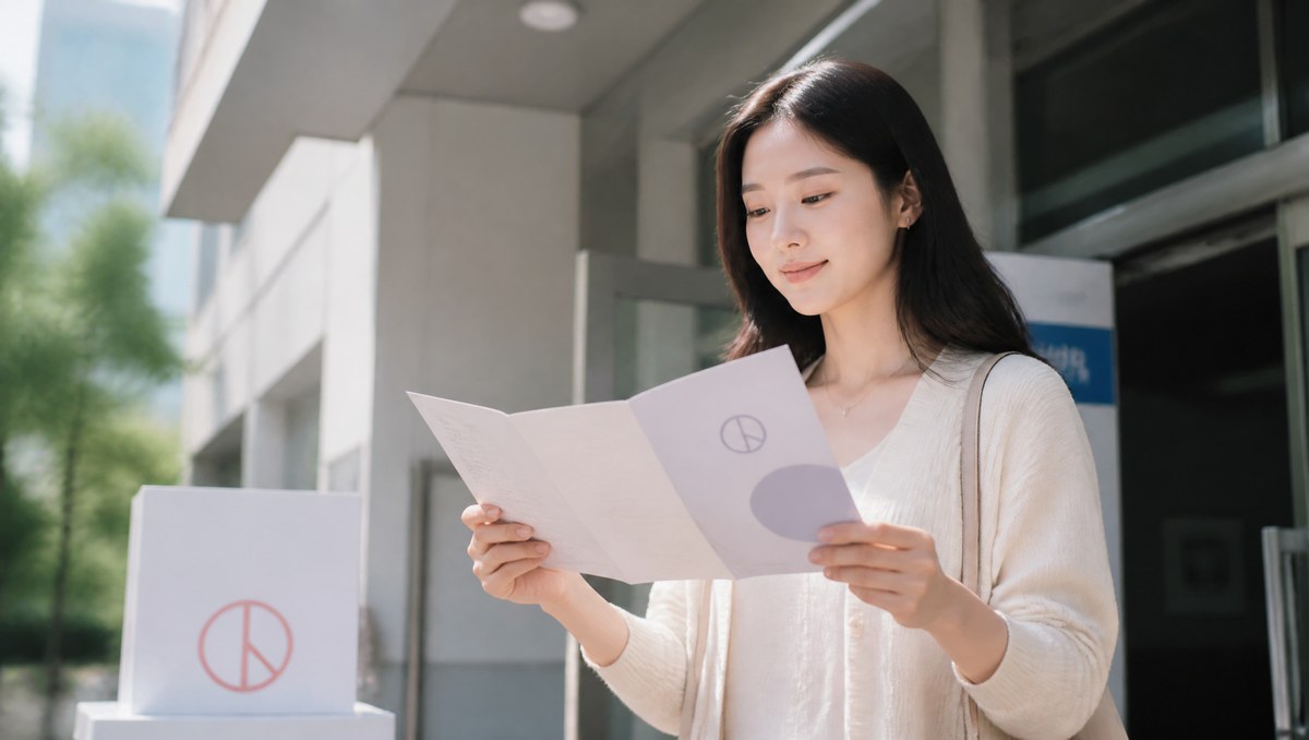 지방선거 투표 전 선거공보를 확인하는 모습